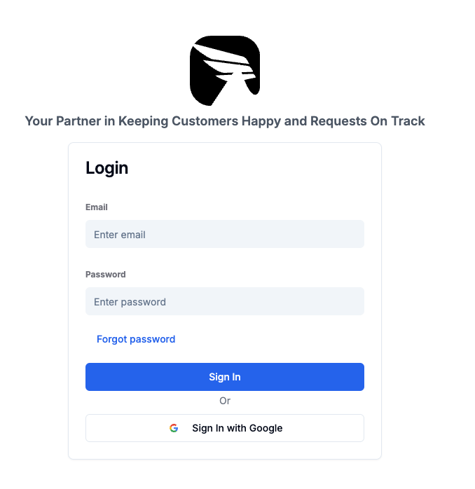 FlowInquiry Login Screen